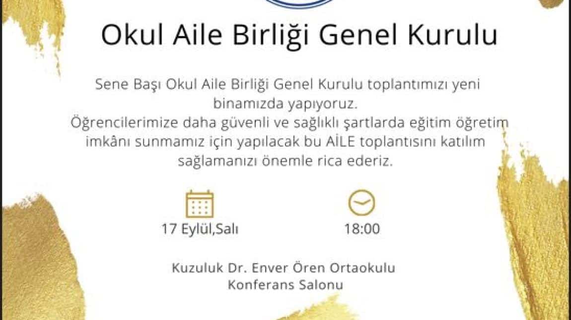 Okul Aile Birliği Genel Kurul Toplantısı